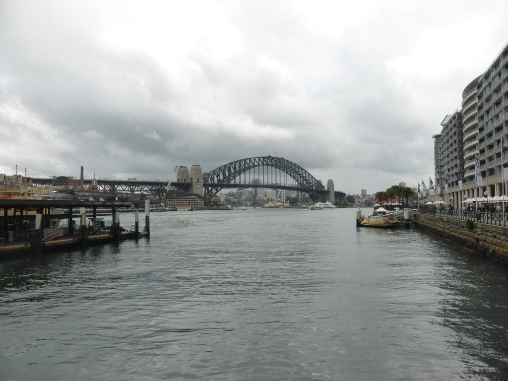 The Sydney Cove and the Sydney Harbour Bridge, viewed from the Circular Quay E street