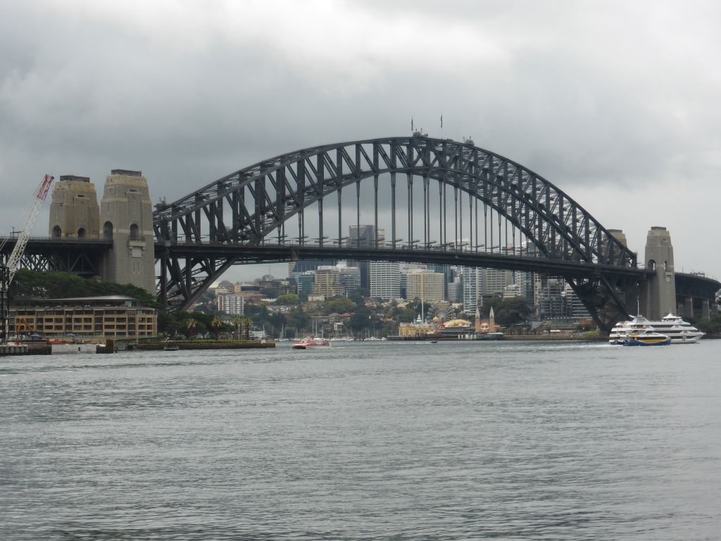 The Sydney Cove and the Sydney Harbour Bridge, viewed from the Circular Quay E street