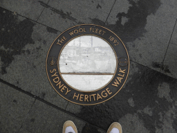 Plaque for the Sydney Heritage Walk at the Circular Quay E street