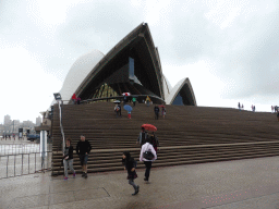 Southwest side of the Sydney Opera House and its staircase