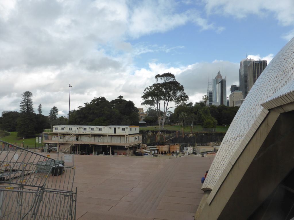 The Royal Botanic Gardens and the Government House, viewed from the staircase to the Sydney Opera House