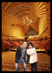 Postcard with Tim and Miaomiao in the Concert Hall at the Sydney Opera House