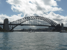 Boats in the Sydney Cove and the Sydney Harbour Bridge, viewed from the Lower Concourse of the Sydney Opera House