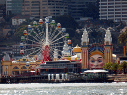 Luna Park Sydney, viewed from the Lower Concourse of the Sydney Opera House