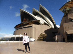 Miaomiao with the northeast side of the Sydney Opera House