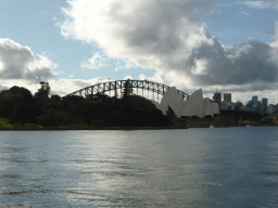 The Sydney Harbour, the Sydney Opera House and the Sydney Harbour Bridge, viewed from the central part of the Royal Botanic Gardens