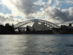 The Sydney Harbour, the Sydney Opera House and the Sydney Harbour Bridge, viewed from the central eastern part of the Royal Botanic Gardens