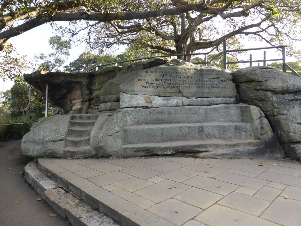 Mrs Macquarie`s Chair at Mrs Macquarie`s Point at the Royal Botanic Gardens