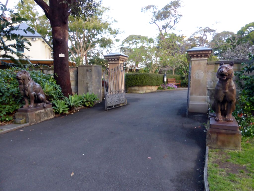 The Lion Gate leading to the Lion Gate Lodge at the Royal Botanic Gardens