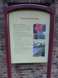 Information on the Succulent Garden at the Royal Botanic Gardens