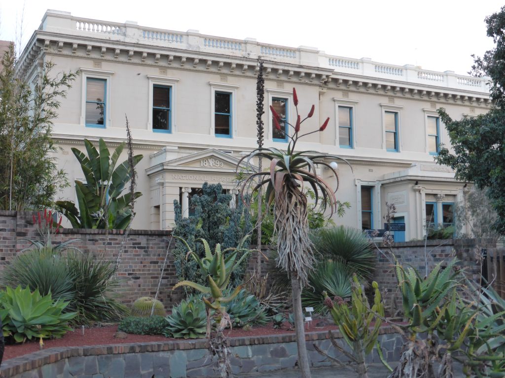 Plants at the Succulent Garden and the front of the National Herbarium building at the Royal Botanic Gardens