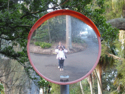 Tim and Miaomiao in a mirror at the Royal Botanic Gardens