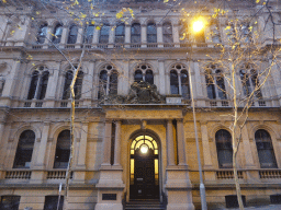 South side of the New South Wales Department of Planning & Infrastructure building at Bent Street, at sunset