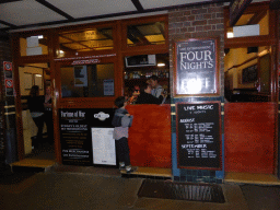 Front of the Fortune of War pub at George Street, at sunset