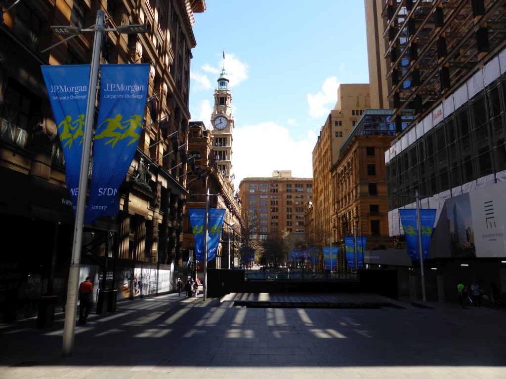 Martin Place with the tower of the General Post Office