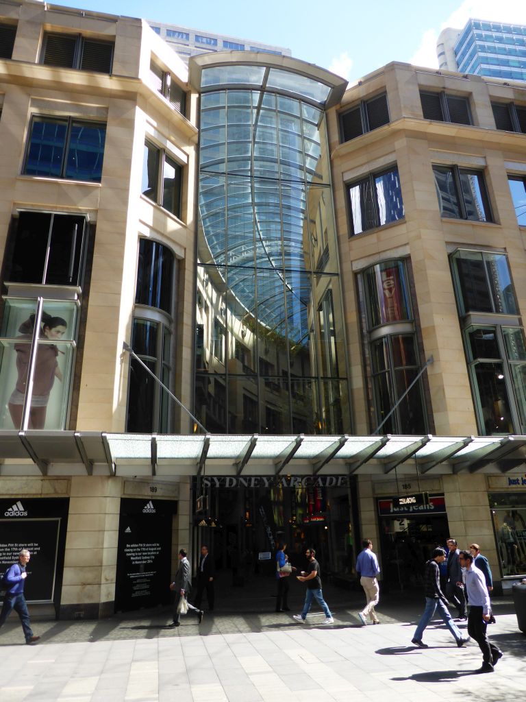 Entrance to the Strand Arcade shopping mall at Pitt Street