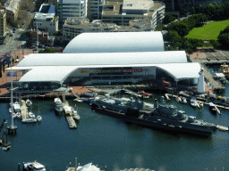 The Australian National Maritime Museum and Cockle Bay, viewed from the Sydney Tower