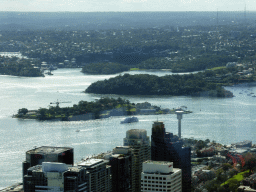 Goat Island, the Balls Head Reserve, Berrys Bay and Balls Head Bay, viewed from the Sydney Tower
