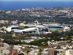 The Allianz Stadium, the Sydney Cricket Ground, the Centennial Park and the coastline, viewed from the Sydney Tower