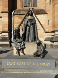 Statue of St. Mary of the Cross at the west side of St. Mary`s Cathedral