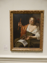 Painting `Girl with a flute` by Jan van Bijlert, at the Ground Floor of the Art Gallery of New South Wales, with explanation