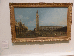 Painting `The Piazza San Marco, Venice` by Antonio Canaletto, at the Ground Floor of the Art Gallery of New South Wales, with explanation