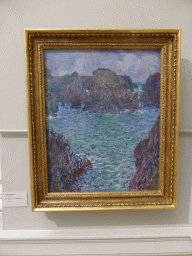 Painting `Port-Goulphar, Belle-Île` by Claude Monet, at the Ground Floor of the Art Gallery of New South Wales, with explanation