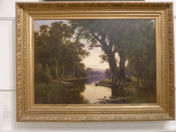 Painting `A billabong of the Goulburn, Victoria` by Henry James Johnstone, at the Ground Floor of the Art Gallery of New South Wales, with explanation