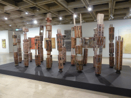 Tutini (Pukumani graveposts) at the Ground Floor of the Art Gallery of New South Wales