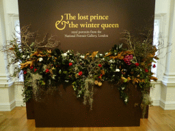Flowers at the title screen of the exhibition `The lost prince and the winter queen`, at the Ground Floor of the Art Gallery of New South Wales