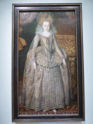 Painting `Elizabeth, Queen of Bohemia` by Robert Peake the Elder at the exhibition `The lost prince and the winter queen`, at the Ground Floor of the Art Gallery of New South Wales