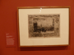 Drawing `Westminster Bridge` by Félix Buhot, at the Upper Floor of the Art Gallery of New South Wales