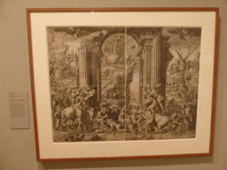 Drawing `The Adoration of the Magi` by Agostino Carracci, at the Upper Floor of the Art Gallery of New South Wales