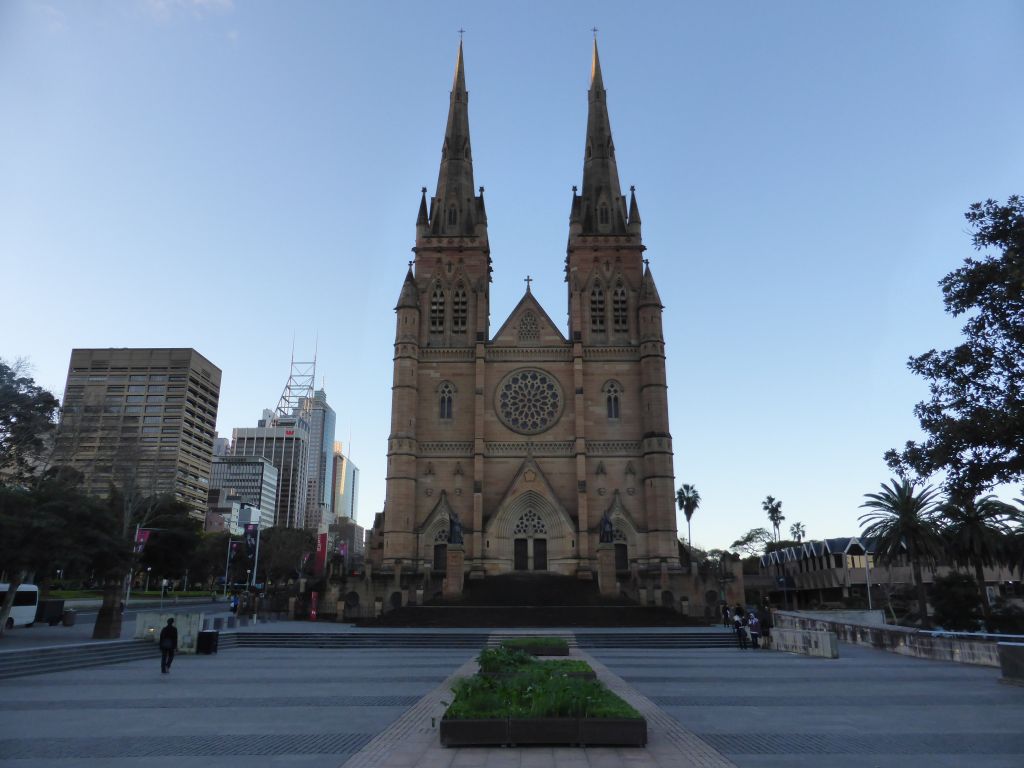 Front of St. Mary`s Cathedral at Cathedral Square