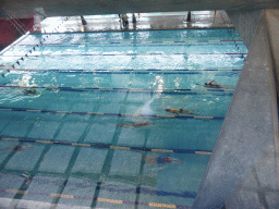 Interior of the Cook And Phillip Park Aquatic and Fitness Centre below Cathedral Square