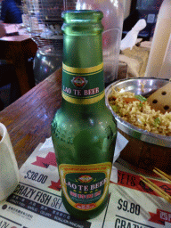 Lao Te beer at the Crazy Wings restaurant at Dixon Street