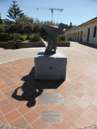 Statue `Bronze Lifesaver` by Diana Webber, at the left front of the Bondi Pavilion