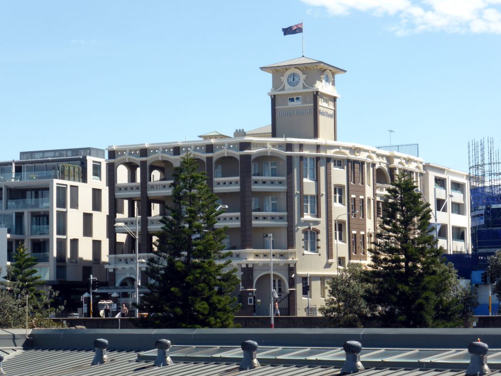Hotel Bondi at Campbell Parade, viewed from the Upper Floor of the Bondi Pavilion