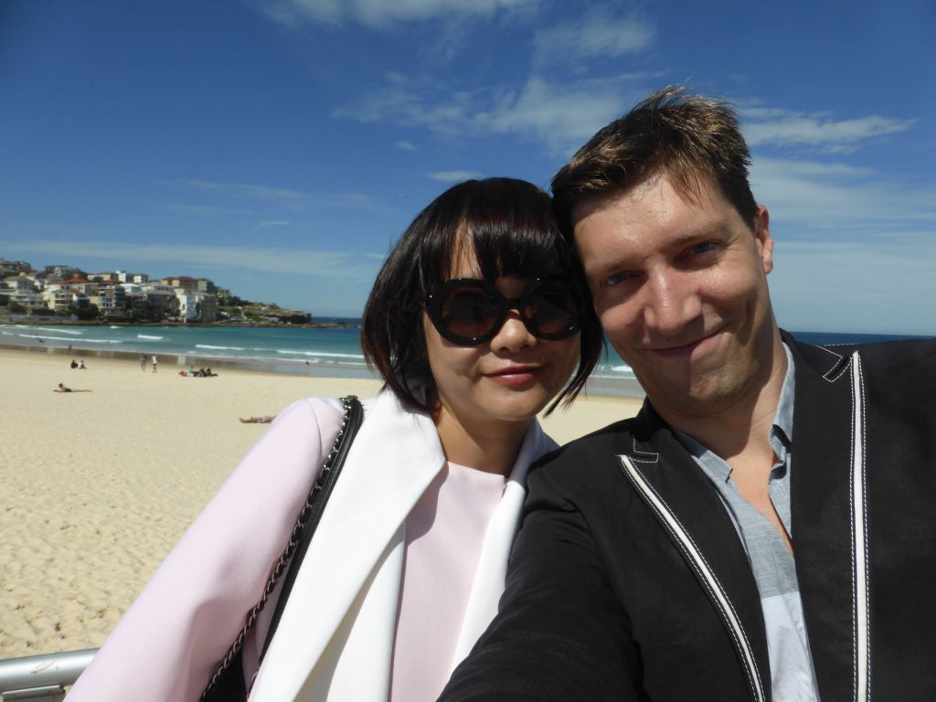 Tim and Miaomiao at Bondi Beach