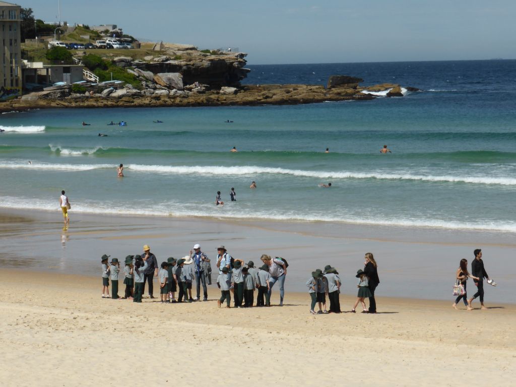 School class at the northeast side of Bondi Beach