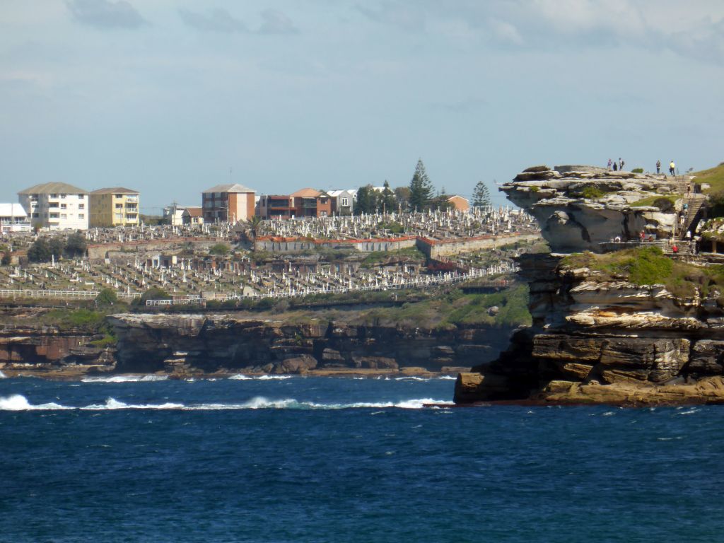 Marks Park and the Waverley Cemetery, viewed from the northeast side of Bondi Beach