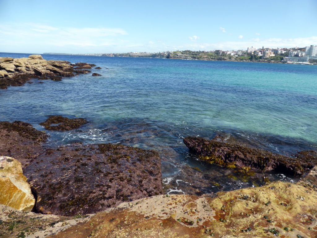 The southwest side of Bondi Beach, viewed from the North Bondi Rocks