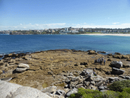 The southwest side of Bondi Beach and the North Bondi Rocks, viewed from the Ray O`Keefe Reserve