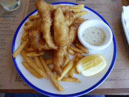 Fish and chips at the North Bondi Fish restaurant at Ramsgate Avenue