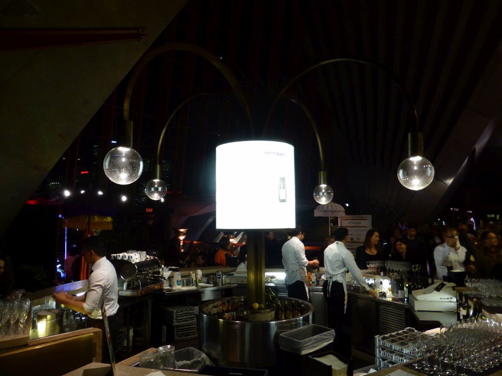 Bar in the Lobby of the Joan Sutherland Theatre at the Sydney Opera House, just before the musical `The King and I` by Rodgers and Hammerstein