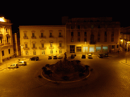 The Piazza Archimede square, viewed from my room in the Archimede Bed and Breakfast, by night