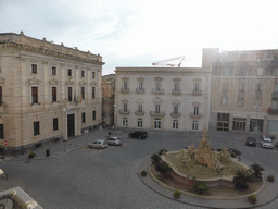 North side of the Piazza Archimede square, viewed from my room in the Archimede Bed and Breakfast