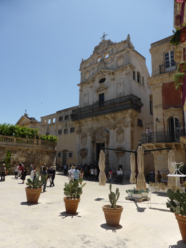 The Piazza Duomo square with the Chiesa di Santa Lucia alla Badia church