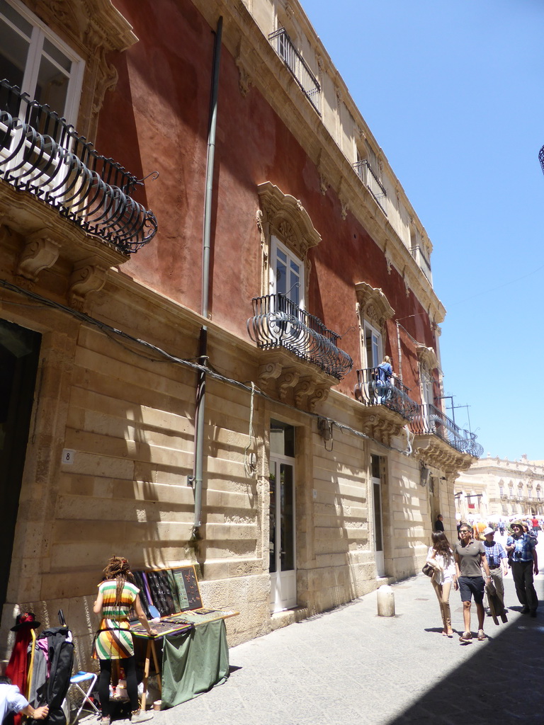 East side of the Palazzo Borgia del Casale palace at the Via Pompeo Picherali street