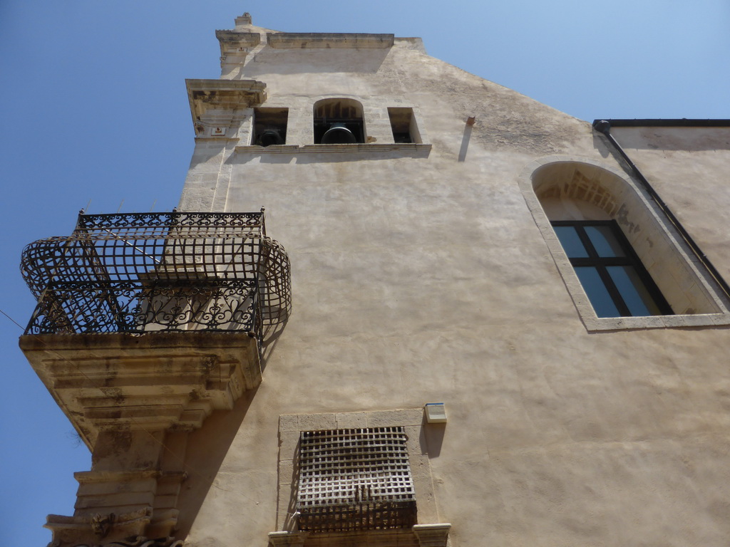 West side of the Chiesa di Santa Lucia alla Badia church, viewed from the balcony of the Palazzo Borgia del Casale palace